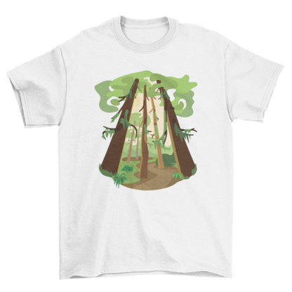 Beautiful Huge Lovely Rainforest Illustration Nature Greenly Wood