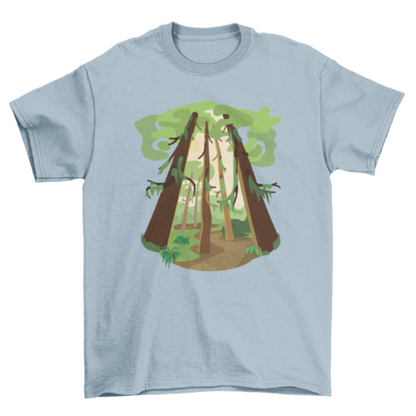 Beautiful Huge Lovely Rainforest Illustration Nature Greenly Wood