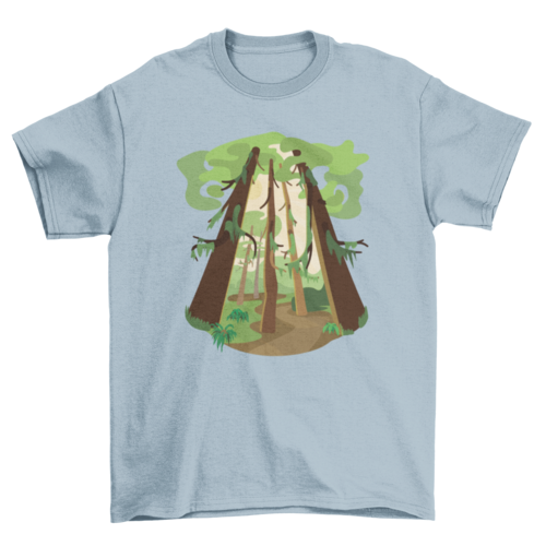 Beautiful Huge Lovely Rainforest Illustration Nature Greenly Wood