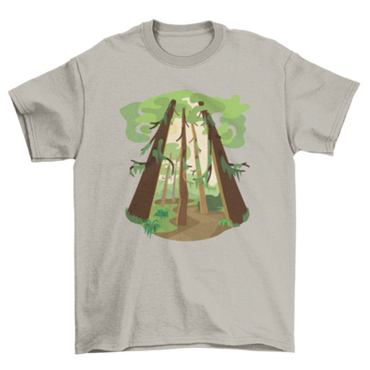 Beautiful Huge Lovely Rainforest Illustration Nature Greenly Wood