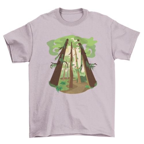 Beautiful Huge Lovely Rainforest Illustration Nature Greenly Wood