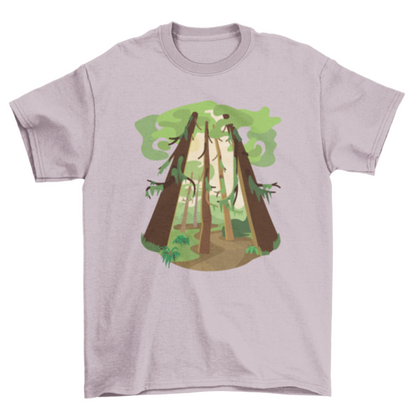 Beautiful Huge Lovely Rainforest Illustration Nature Greenly Wood