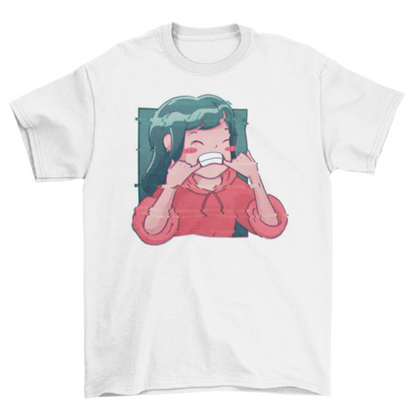 Anime glitch girl t-shirt