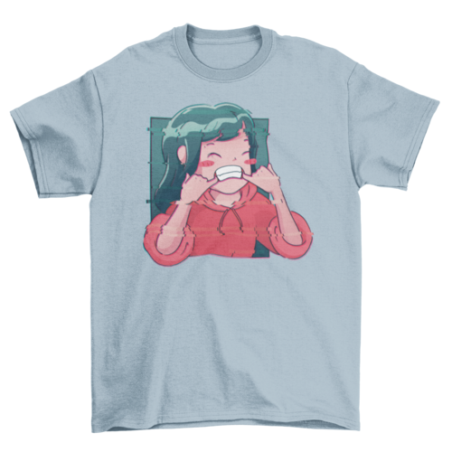 Anime glitch girl t-shirt
