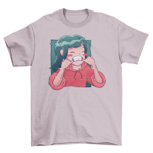 Anime glitch girl t-shirt