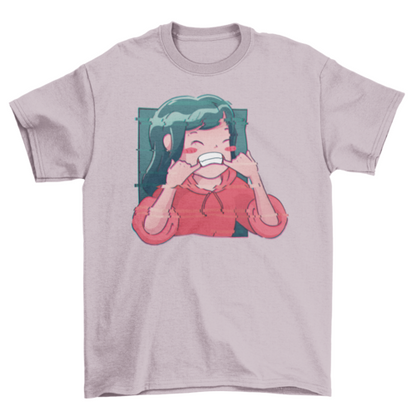 Anime glitch girl t-shirt