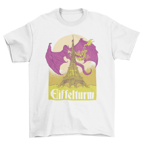 Eiffel tower dragon t-shirt
