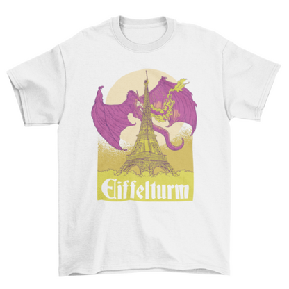 Eiffel tower dragon t-shirt