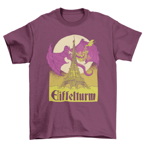 Eiffel tower dragon t-shirt