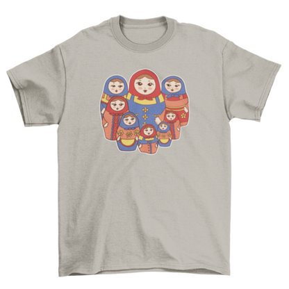 Russian dolls matryoshka t-shirt