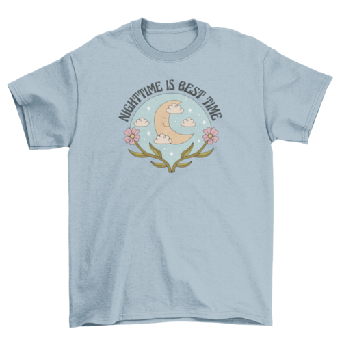 Nightime best time moon t-shirt