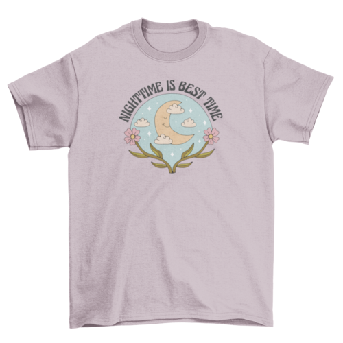 Nightime best time moon t-shirt