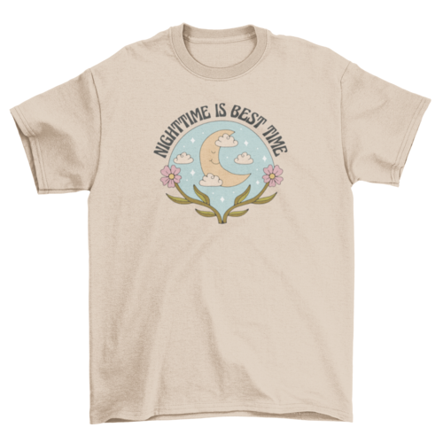 Nightime best time moon t-shirt