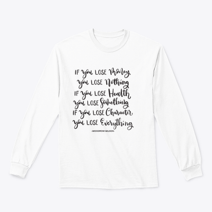 If You Lose Character You Lose Everything Scripture Hand Lettering