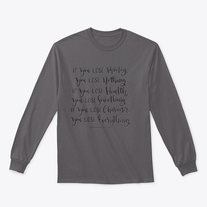 If You Lose Character You Lose Everything Scripture Hand Lettering
