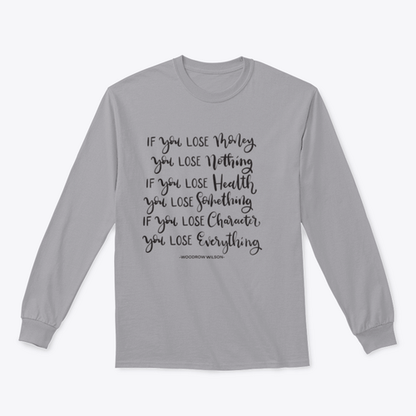 If You Lose Character You Lose Everything Scripture Hand Lettering